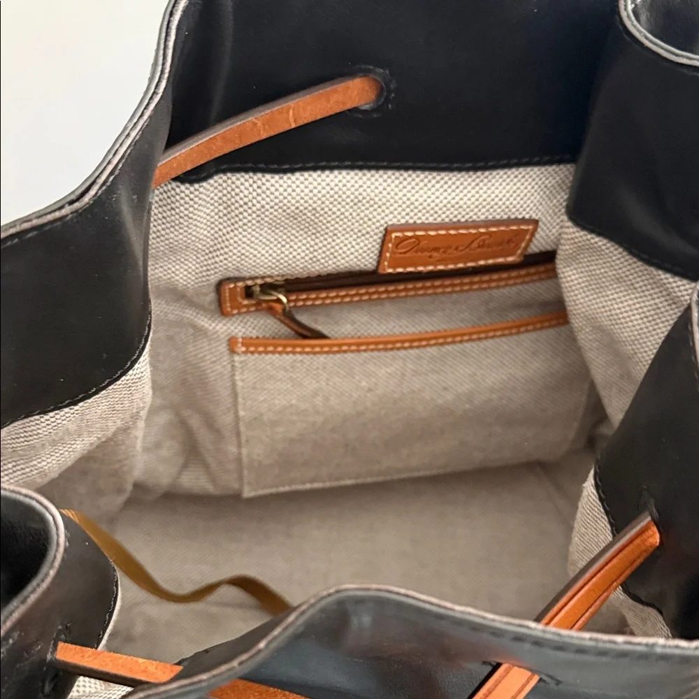Dooney & Bourke Black and Brown Leather Bag - Picture 4 of 13